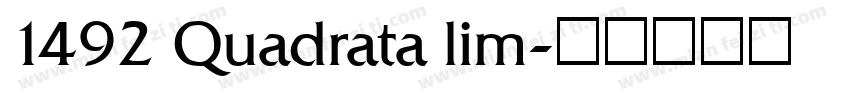 1492 Quadrata lim字体转换